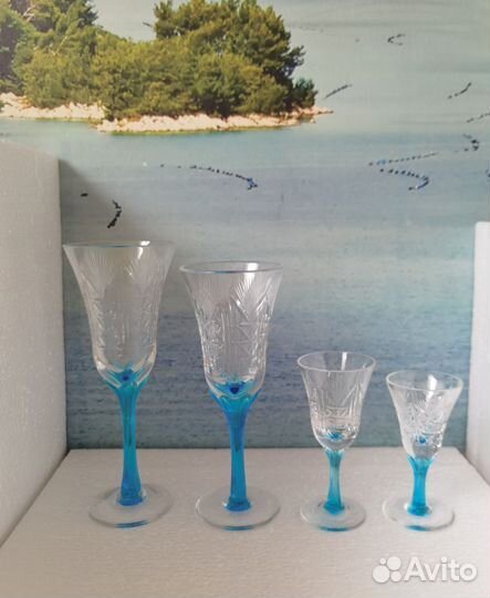 Хрустальные фужеры и рюмки