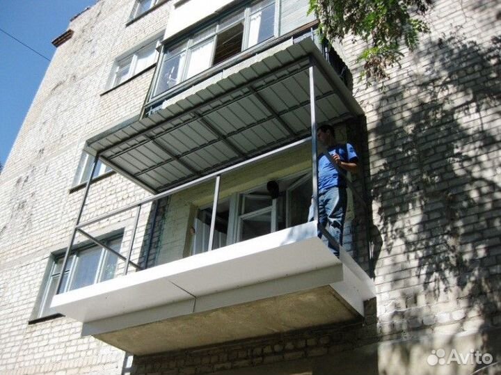 Крыша на балкон с установкой