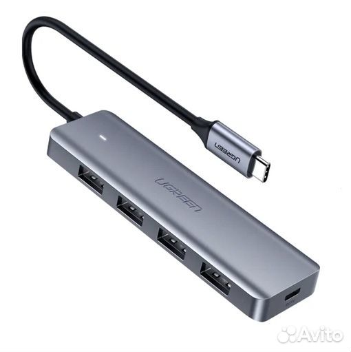 Концентратор ugreen USB-C 4 порта USB 3.0