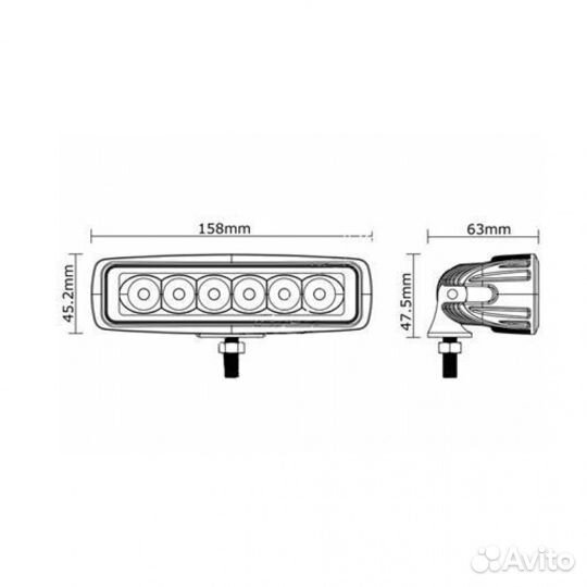 Дневные ходовые огни (точечный свет) 12-24V