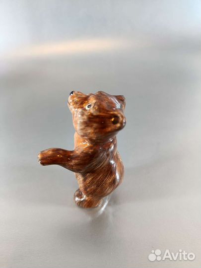 Медвежонок Ярославская майолика керамика темный