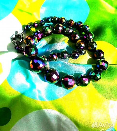 Брошь Франция, колье стекло