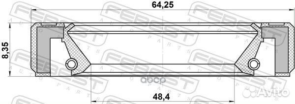 95GBY-50640808R сальник привода Toyota Avensis