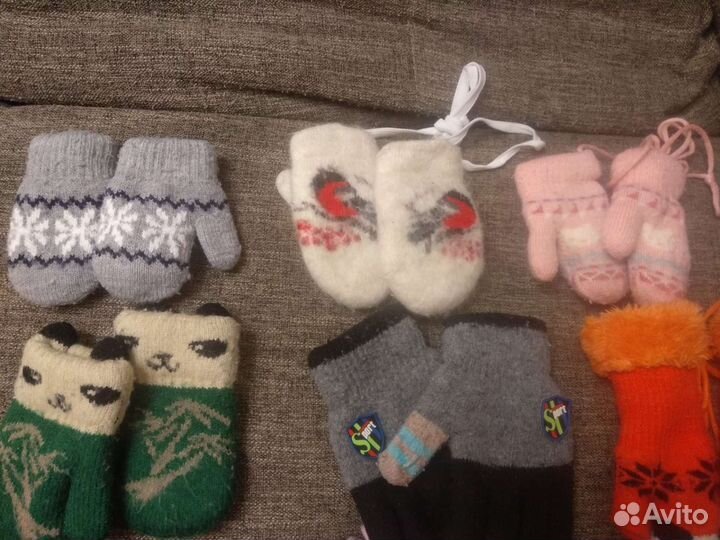 Варежки детские зимние