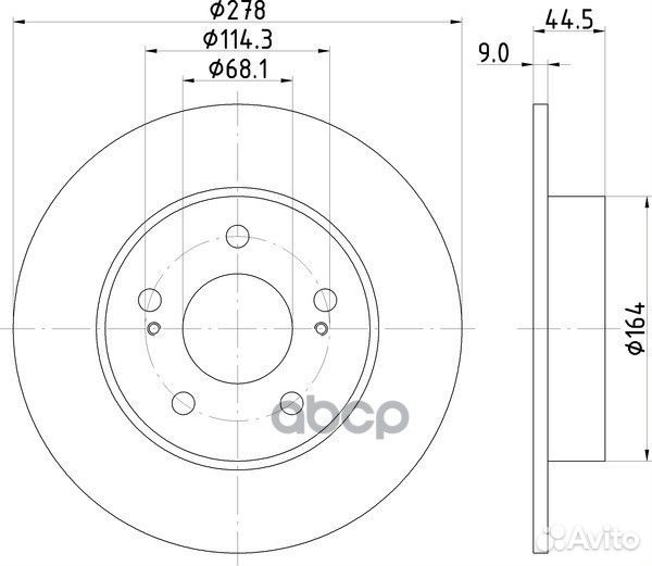 Диск тормозной зад ND2027K nisshinbo