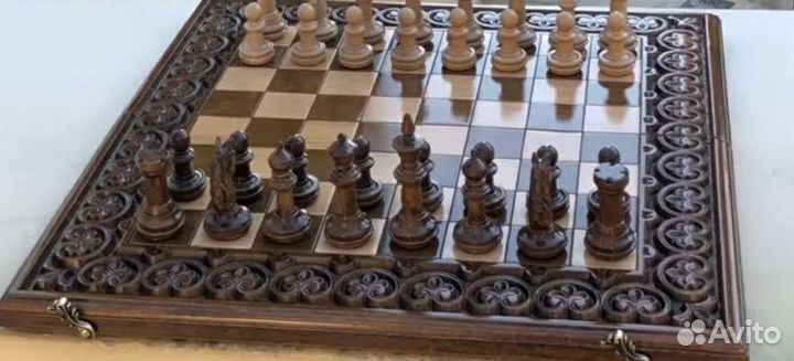 Шахматы Нарды ручной работы резные