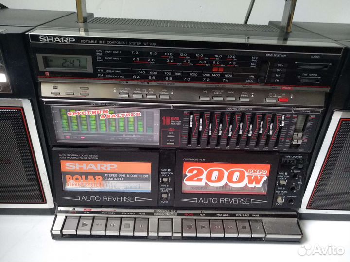 Магнитола sharp wf- 939zp (bk)