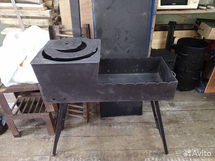 Печь под казан мангал плита 3 в 1