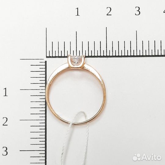 Золотое кольцо 585 пробы 17 размера