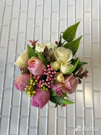 Букеты-комплименты из мыла