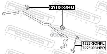 Тяга стабилизатора передняя левая 1223sonfl Febest
