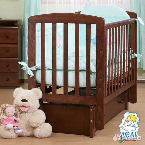 Детская кровать натуральное дерево Лель