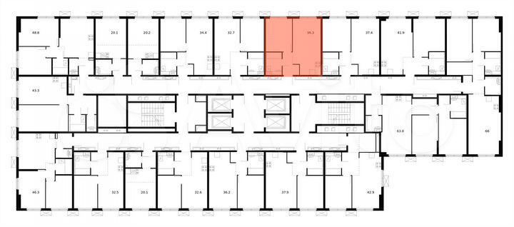 1-к. квартира, 36,3 м², 4/33 эт.