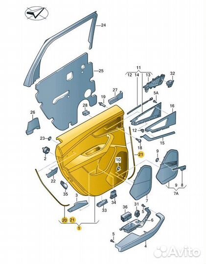 Б/У Обшивка двери В хорошем состоянии, оригиналnnУ