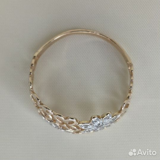 Кольцо золото 585 проба размер 19.4 № 070107