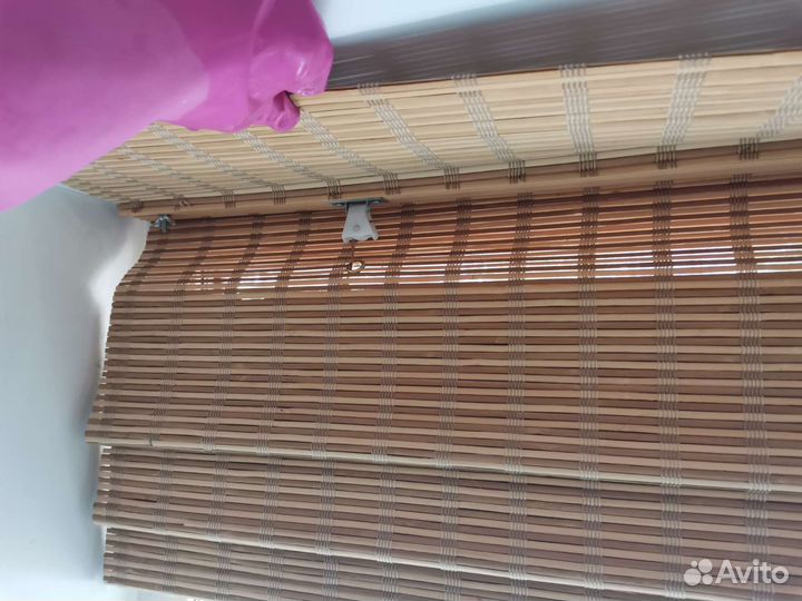 Римская штора деревянная