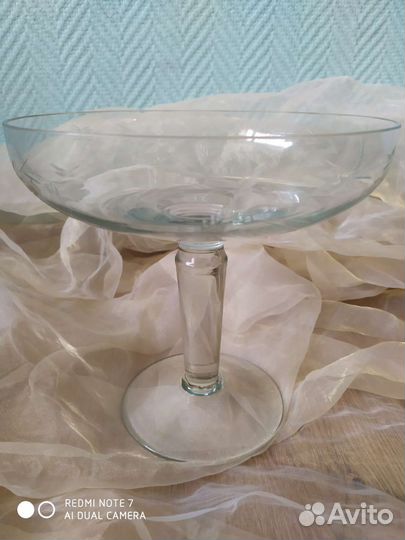 Ваза для фруктов на ножке СССР