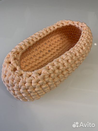 Корзинка из трикотажной пряжи