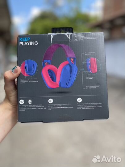 Наушники Logitech g435 lightspeed синий