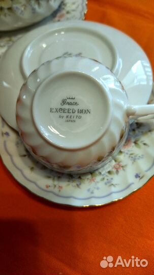 Чайный сервиз, Японский костяной фарфор, гжель