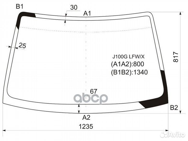Стекло лобовое toyota cami J1##E 99-05/daihatsu