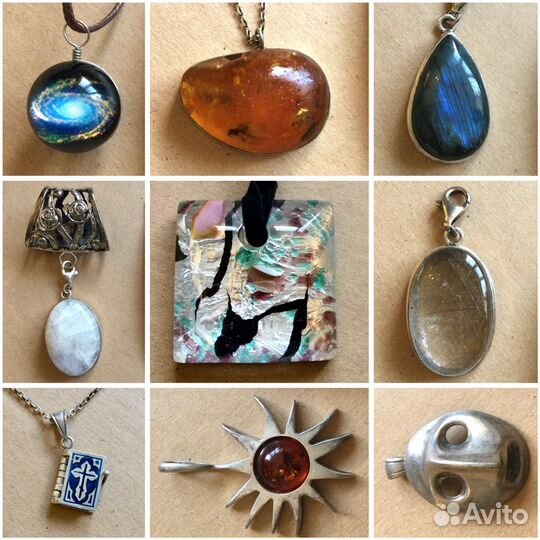 Кулоны, подвески, шармы, украшения для платка