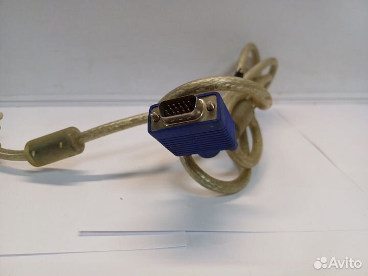 Кабель VGA DVI I угловой