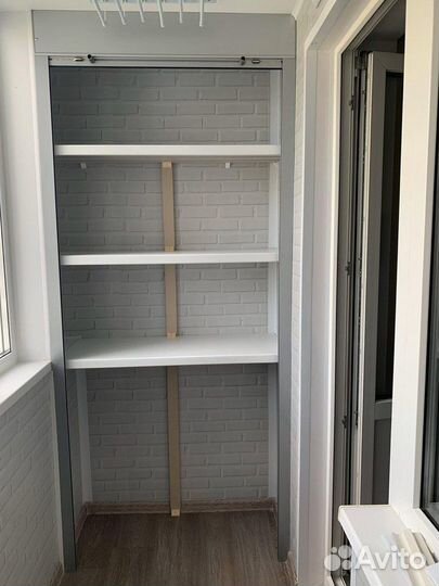 Шкаф с рольставнями на балкон на заказ с гарантией