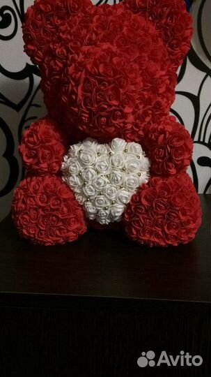 Мишка из роз 40 см