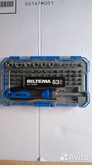 Biltema Храповая отвертка с битами, 63 FIN