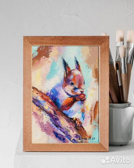 Картина маслом с белкой 30/20 см