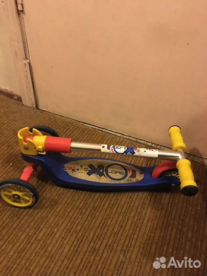 Самокат детский трехколесный складной бу