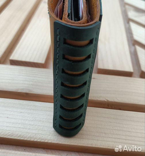 Бифолд из натуральной кожи