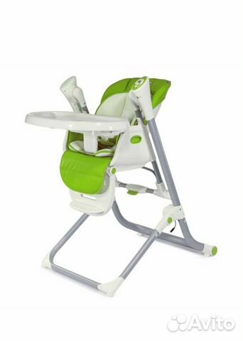 Стульчик-качели Babyton 2в1 зелёный с пультом д/у