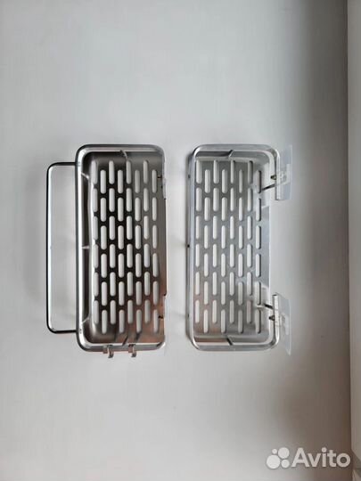 Полки для ванной без сверления прямые настенные