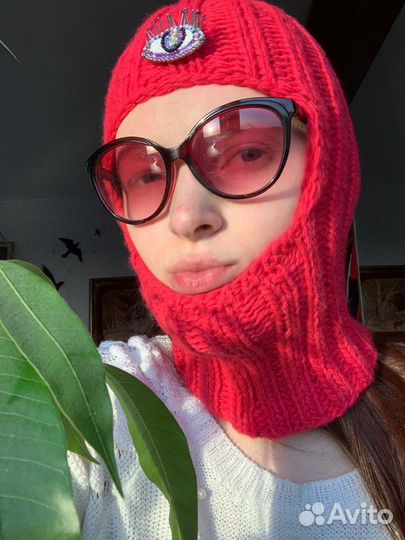 Шапка шлем с глазами Всевидящее око