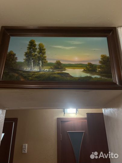 Картина маслом на холсте старинная
