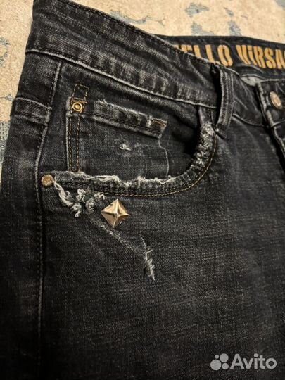 Джинсы flared-slim дистрес