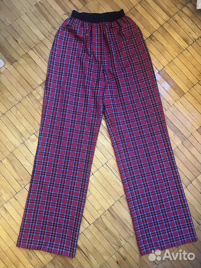 Брюки в клетку you wanna x гоша карцев unisex