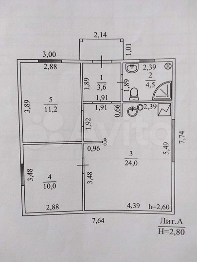 Дом 115 м² на участке 12,3 сот.