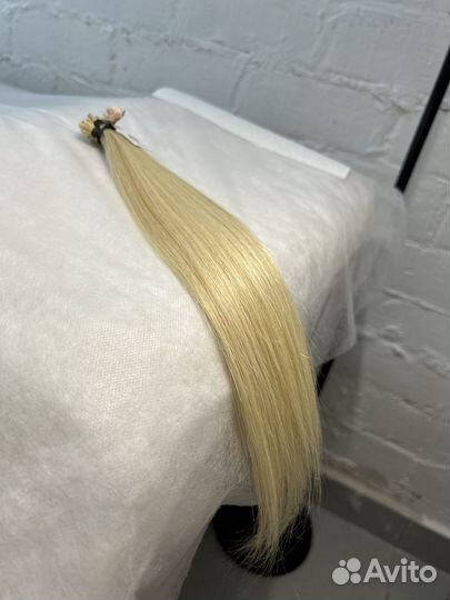 Волосы натуральные для наращивания блонд 35см