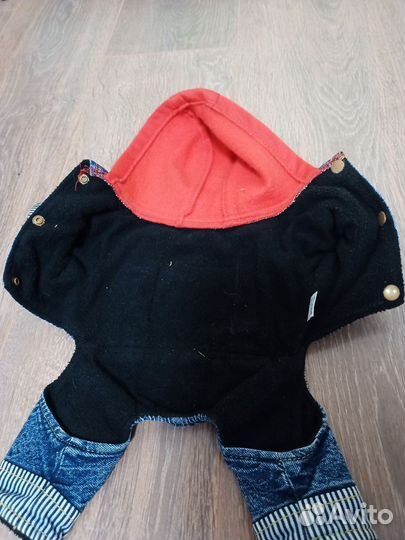 Костюм джинсовый теплый для собачки