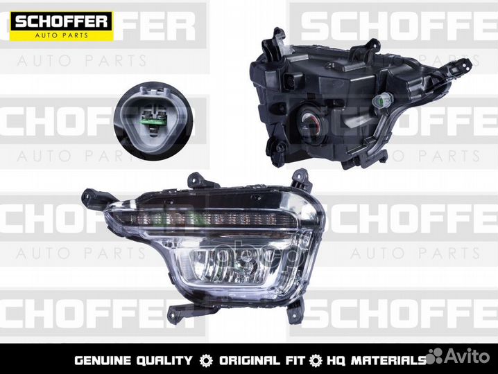 Фара птф левая с LED Kia Rio 15-17