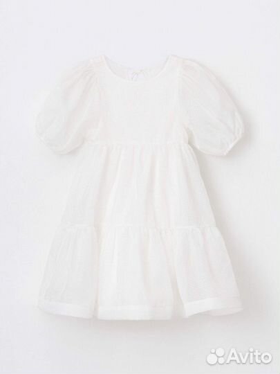 Платье белое из органзы для девочки 110 новое