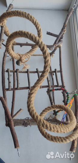 Игровая площадка для волнистых попугаев