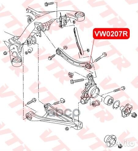 Сайлентблок поперечного верхнего рычага задней
