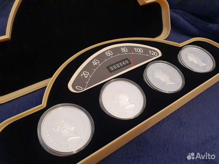 Серебряные монеты старые советские автомобили 2010