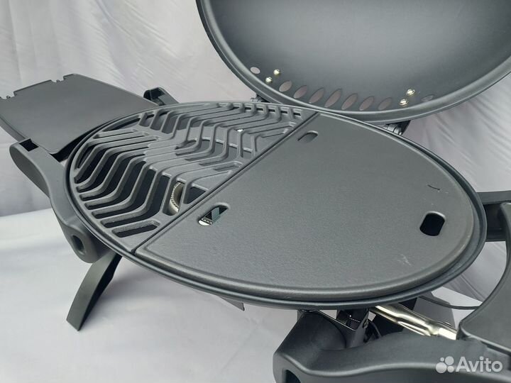 Гриль газовый/ 2 решётки чугун/ пламяотсекатель