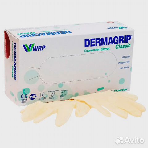 Перчатки латексные двойной хлор Dermagrip Classic купить в Москве ...