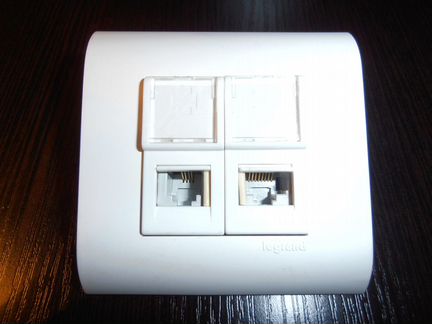 Розетка компьютерная RJ45/телефонная RJ11, Legrand
